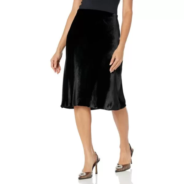 Vince Womens Velvet Short Slip SkirtBlack