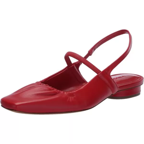 Vince Womens Venice FlatsCrimson Red Leather