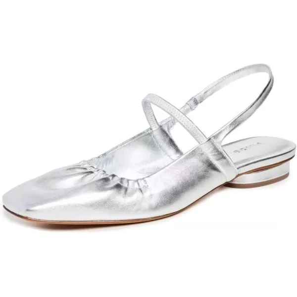 Vince Womens Venice Slingback Mary Jane Square Toe FlatWarm Silver