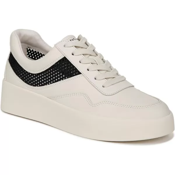 Vince Womens Warren Court Lace Up SneakerWhite LeatherBlue Ink Mesh