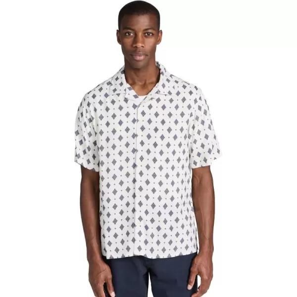 Wax London Mens Didcot Tile ShirtEcru