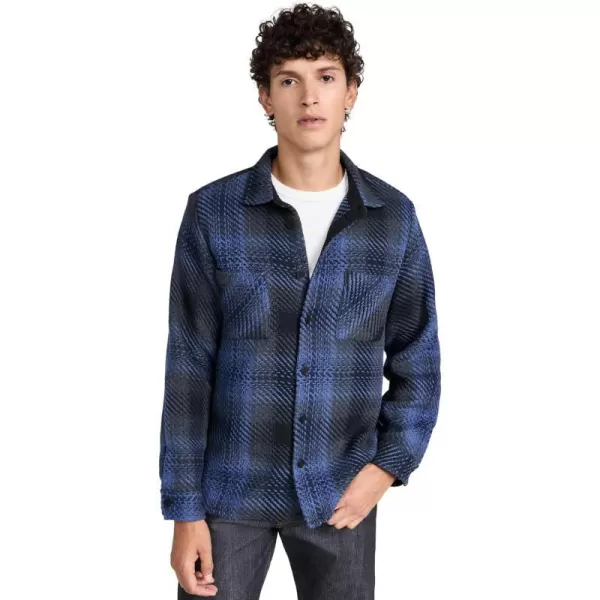 Wax London Mens Whiting OvershirtNavyBlue