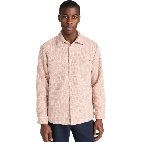 Wax London Mens Whiting OvershirtPinkEcru