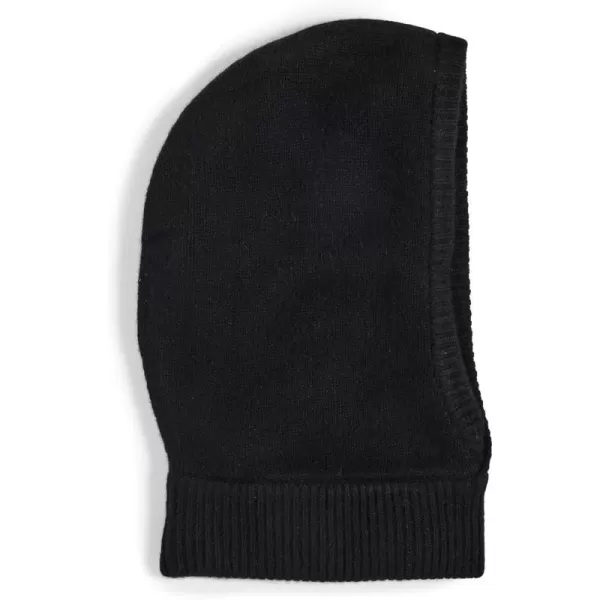 White  Warren Womens Cashmere Balaclava HoodBlack