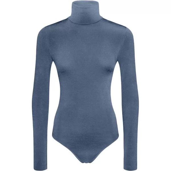 Wolford Colorado String Body for Women LongSleeve Bodysuit Seamless Fit Versatile Style Perfect for Casual amp Formal WearDust Blue