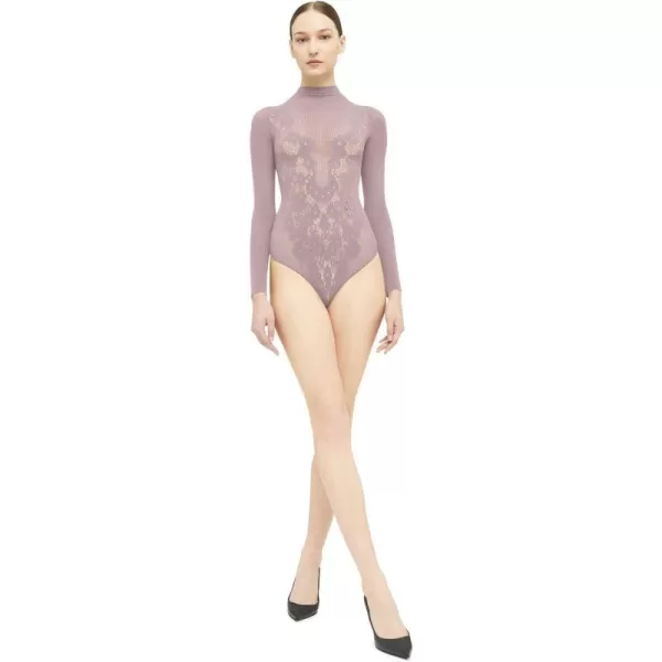 Wolford Flower Lace String Body For WomenArctic Dust