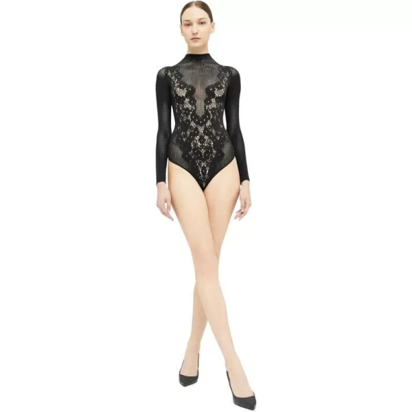 Wolford Flower Lace String Body For WomenBlack