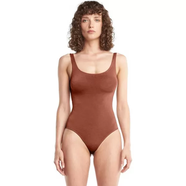 Wolford Jamaika String Body for Women Seamless Comfortable Bodysuit Tank Top Ideal for Layering under Tight Fitting JacketsBronze