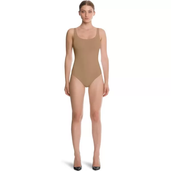 Wolford Jamaika String Body for Women Seamless Comfortable Bodysuit Tank Top Ideal for Layering under Tight Fitting JacketsLatte