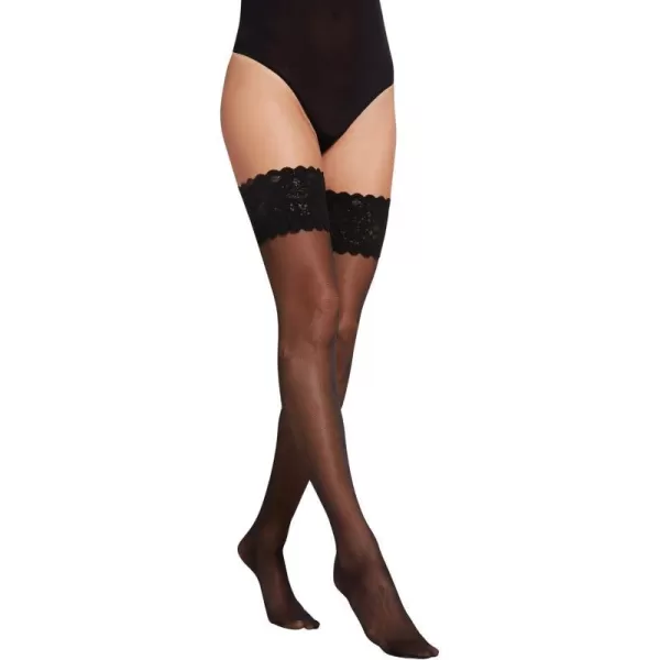 Wolford Satin Touch 20 StayUp For WomenBlack