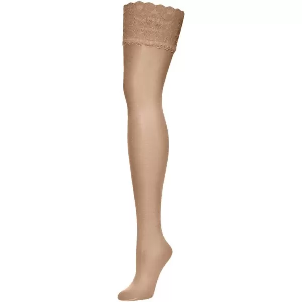 Wolford Satin Touch 20 StayUp For WomenCaramel