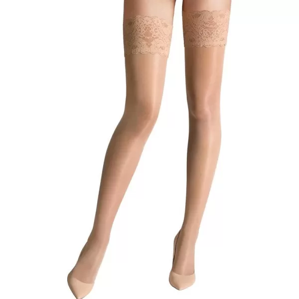 Wolford Satin Touch 20 StayUp For WomenFairly Light