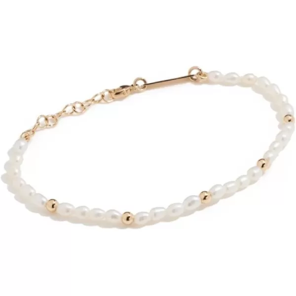 Womens 14k Gold Pearl Bead Braceletgold