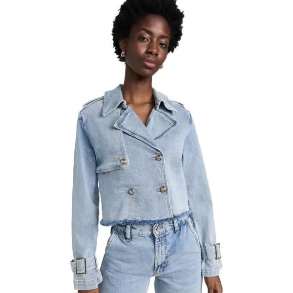 Womens Camila Denim Trench CoatLight Blue