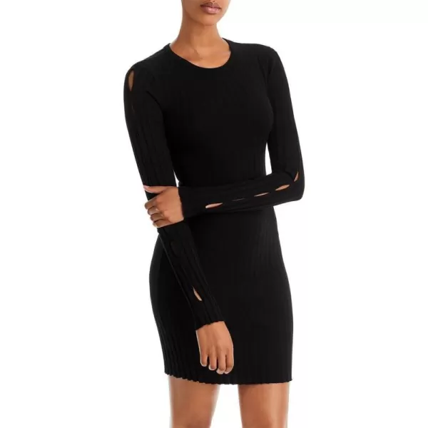 Womens Capri Long Sleeve Mini DressJet Black