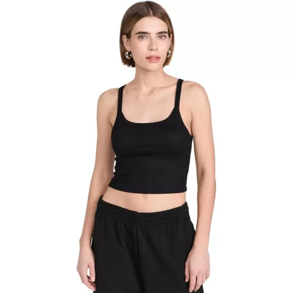 Womens Charlie Rib Crop TankBlack