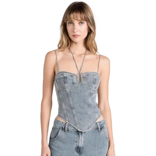 Womens Del Gato CorsetFaded Denim