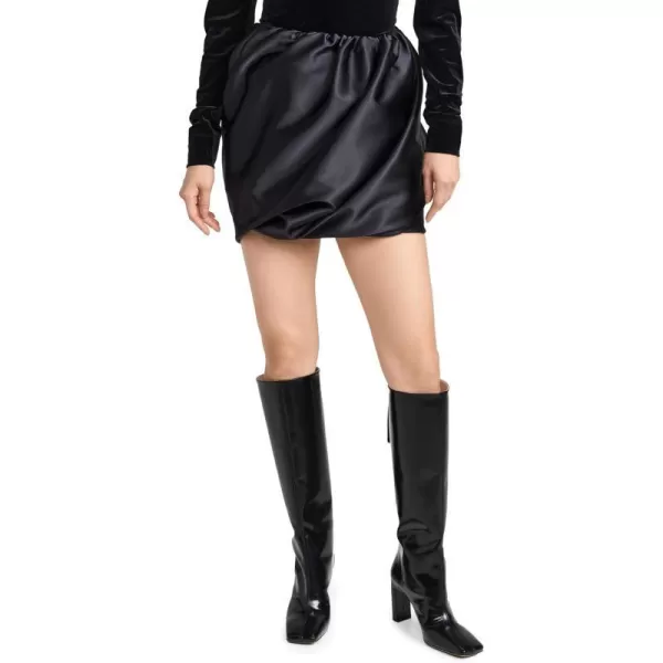 Womens Double Satin MiniskirtBlack