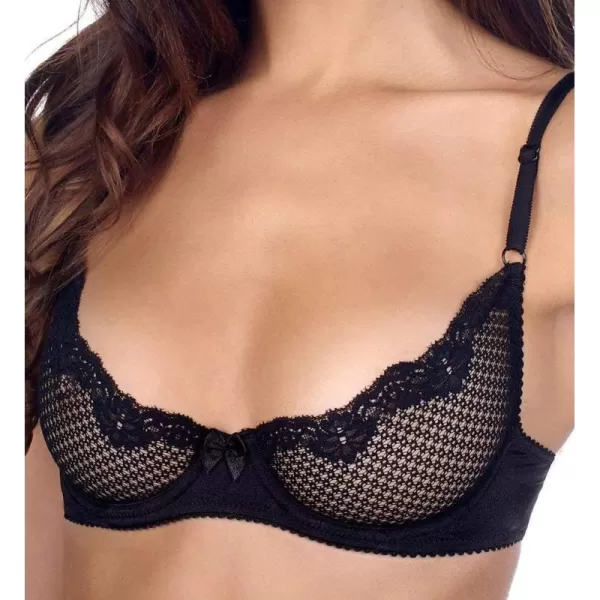 Womens Duet Lace Underwire Demi BraBlack