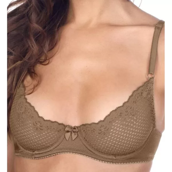 Womens Duet Lace Underwire Demi BraChocolate