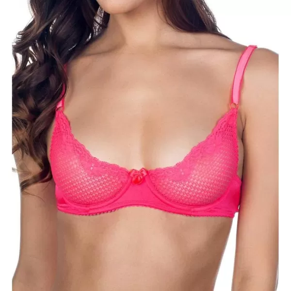 Womens Duet Lace Underwire Demi BraPink