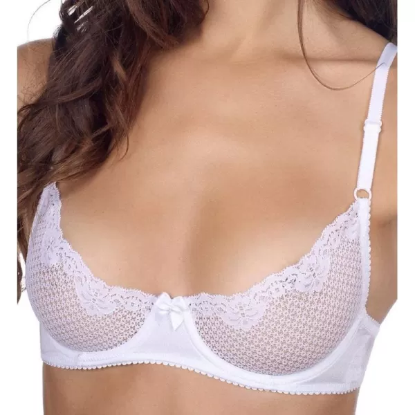 Womens Duet Lace Underwire Demi BraWhite