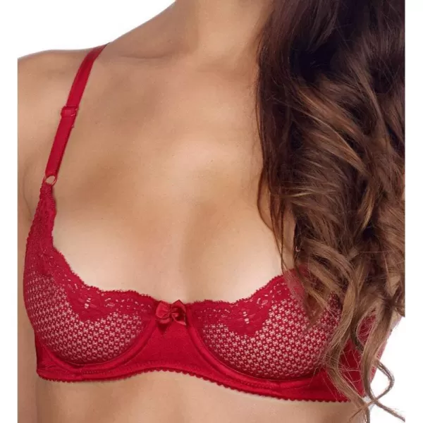 Womens Duet Lace Underwire Demi BraWine