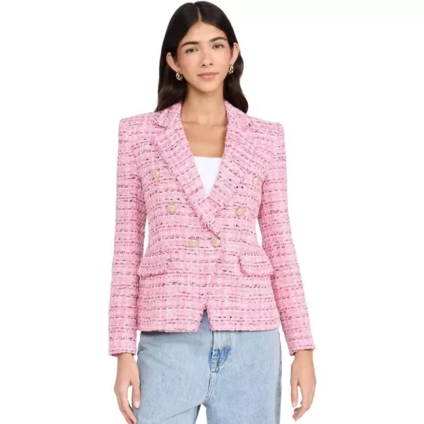 Womens Eliza Tweed BlazerPink Melange