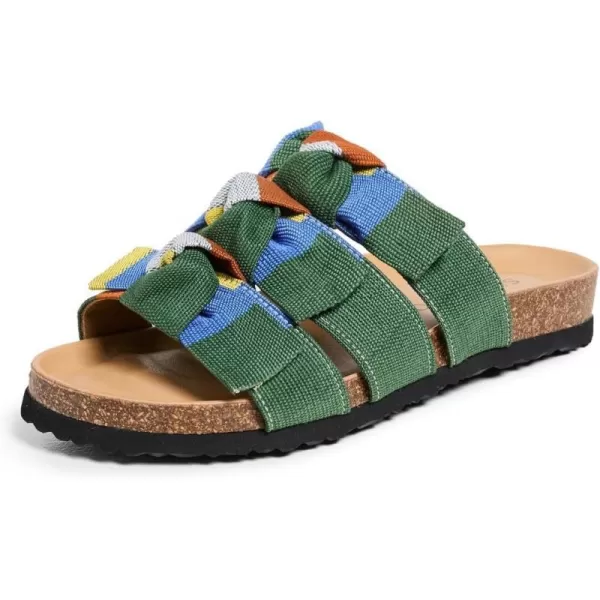 Womens Espargos SandalsGreen Sea