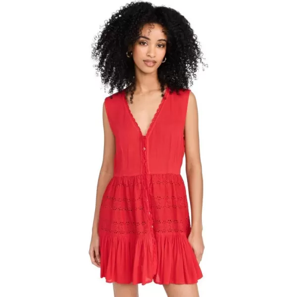 Womens Eyelet DressRed