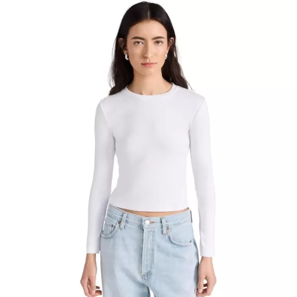 Womens Foxx Ribbed Long SleeveWhite