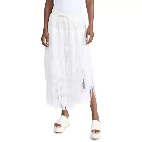 Womens Fringed Boxer ShortsWhite