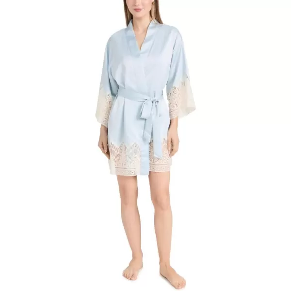 Womens Genevive Kimono with LaceBlue