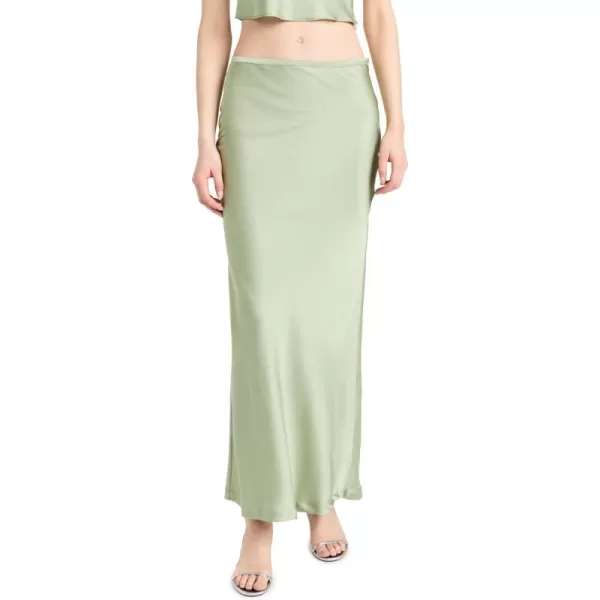 Womens Hudson Satin Maxi SkirtSage