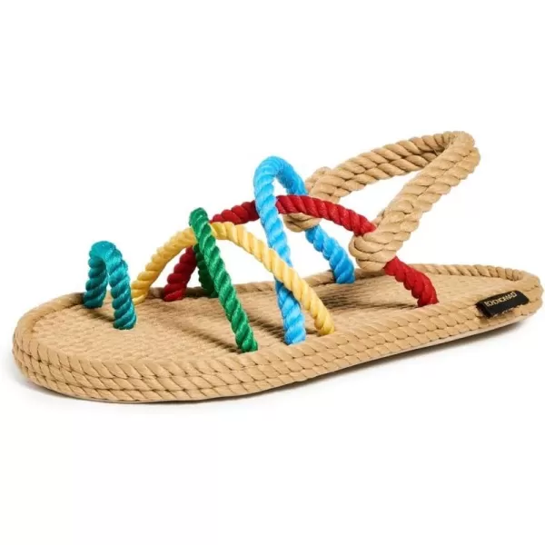 Womens Ibiza Rope SandalsBeige Multi