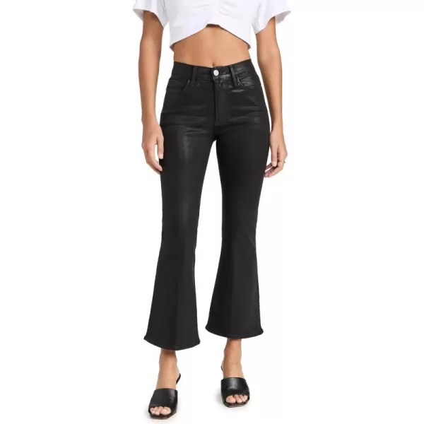 Womens Le Crop Flare JeansNoir Coated