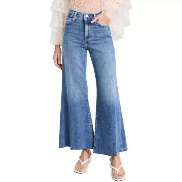 Womens Le Palazzo Crop Raw Fray JeansDaphne Blue