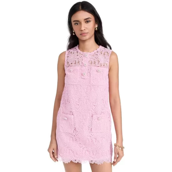 Womens Pink Lace Mini DressPink