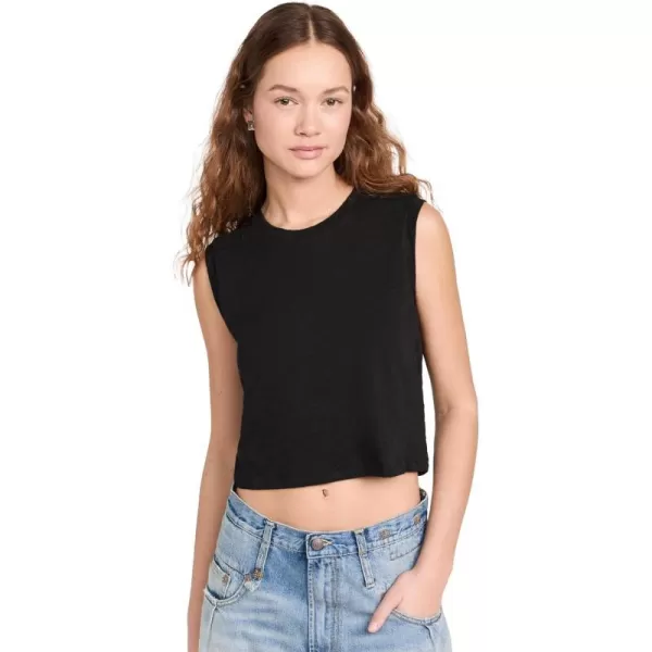 Womens Sleeveless Crop TeeBlack