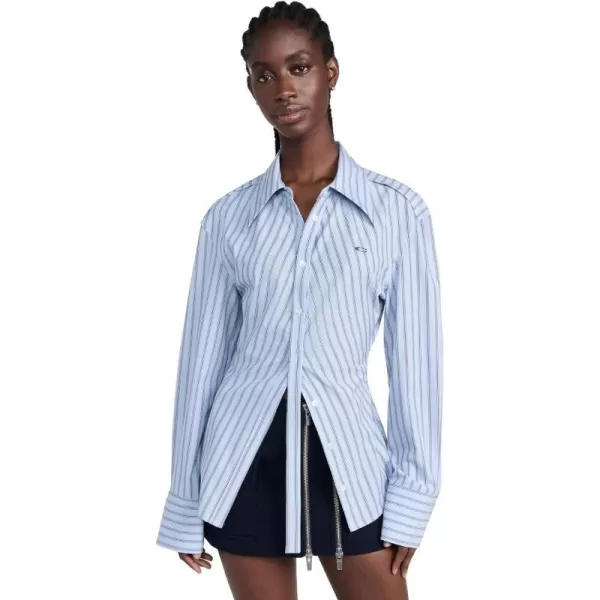 Womens Split ShirtBlue Stripe