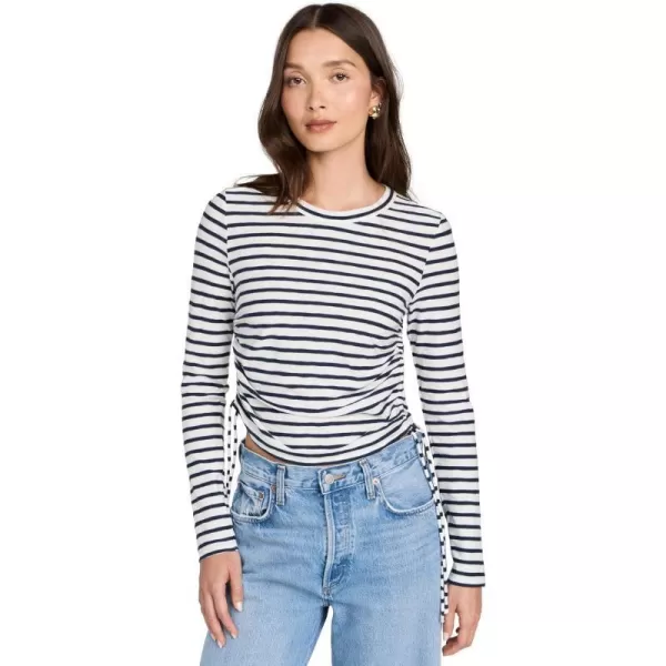 Womens Travis TopOff WhiteMarine Stripe