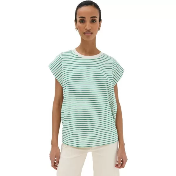 Womens Trina Muscle TeeVert Stripe