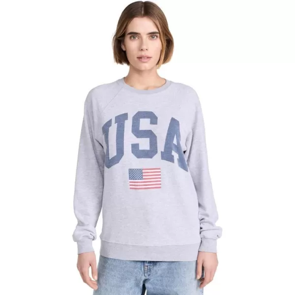 Womens USA SweatshirtVintage Heather Grey