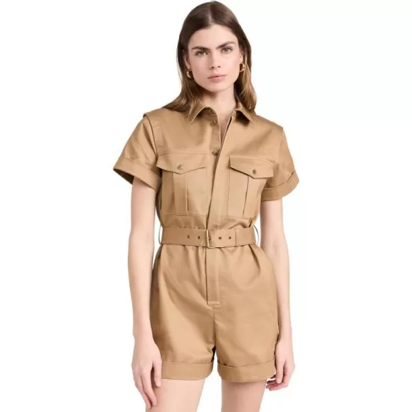 Womens Utility Short JumpsuitKhaki Tan