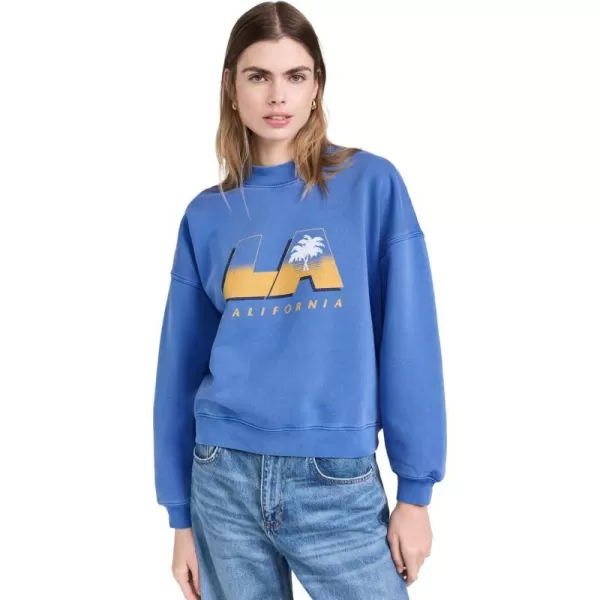 Womens Vintage La SweatshirtWashed Bright Blue