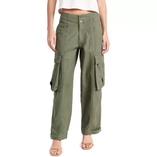 Womens Wide Leg Cargo TrousersPoblano