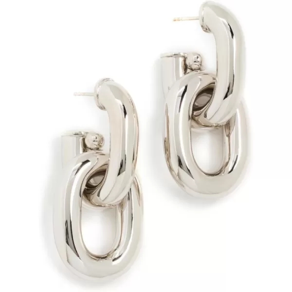 Womens XL Link Double EarringsSilver