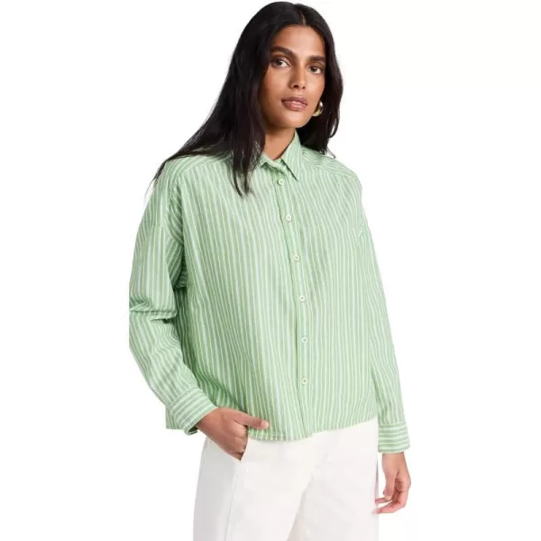 XIRENA Womens Riley ShirtMatcha Stripe