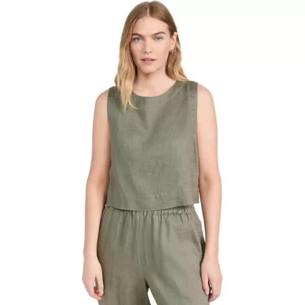 XIRENA Womens Robbie Linen TopMossy