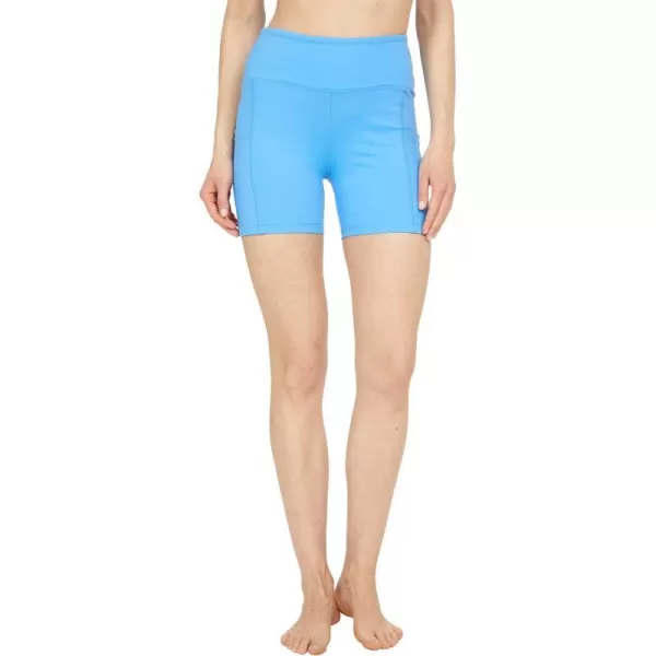 Year of Ours Womens Ribbed V Waist Biker ShortsClub Blue